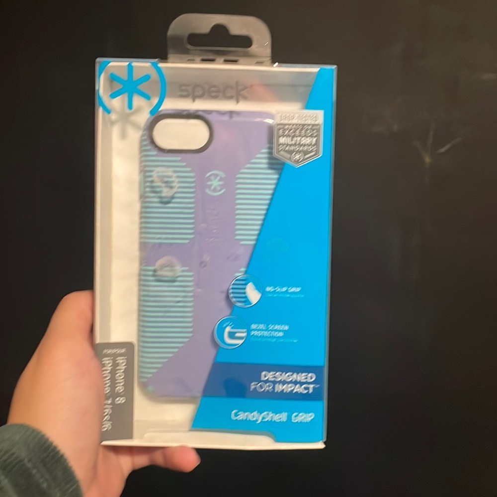 I phone 7/8/6/6s protective case. blue w purple